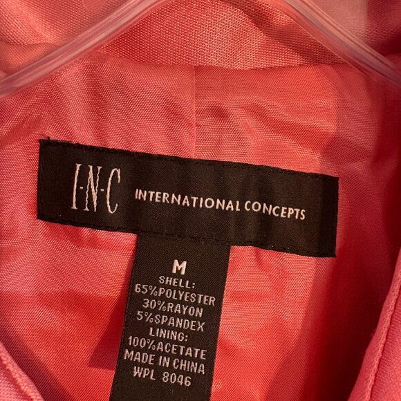 I.N.C. International Concepts pink belted satin jacket - Picture 7 of 7